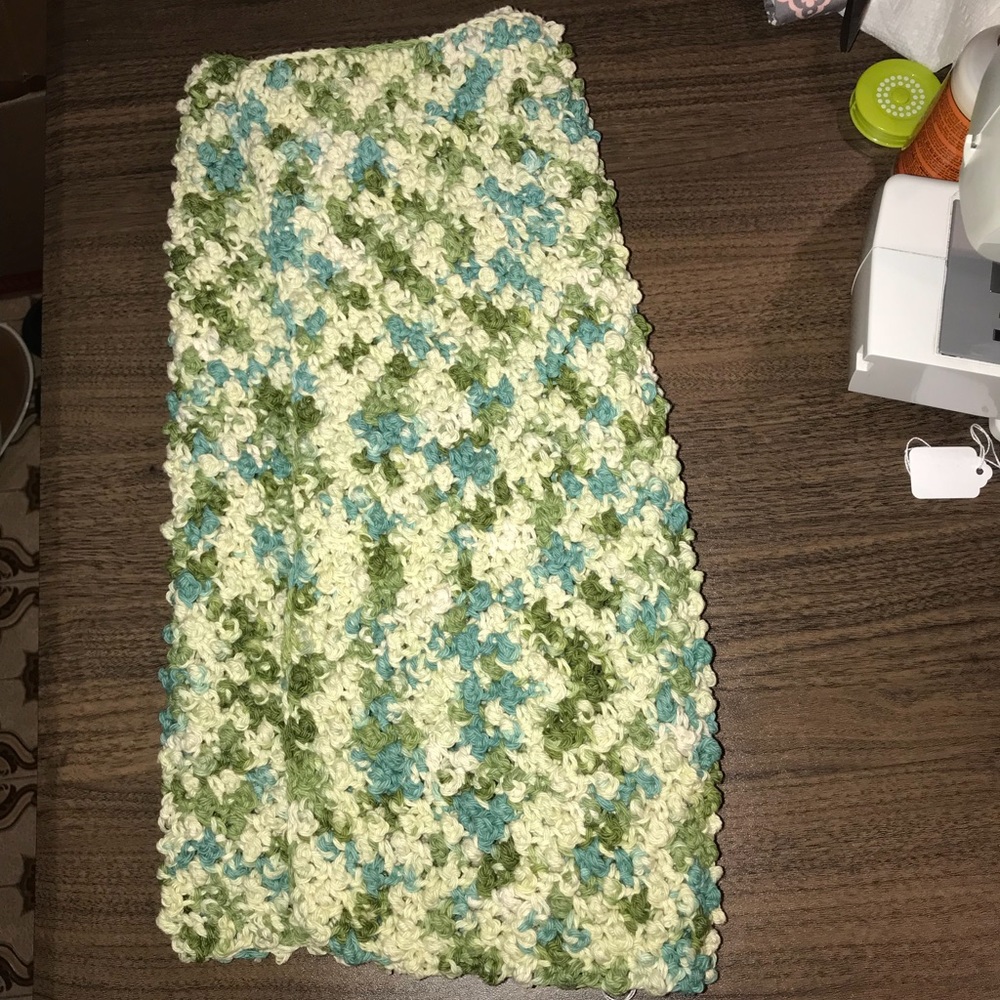 Handmade crochet toddler towel